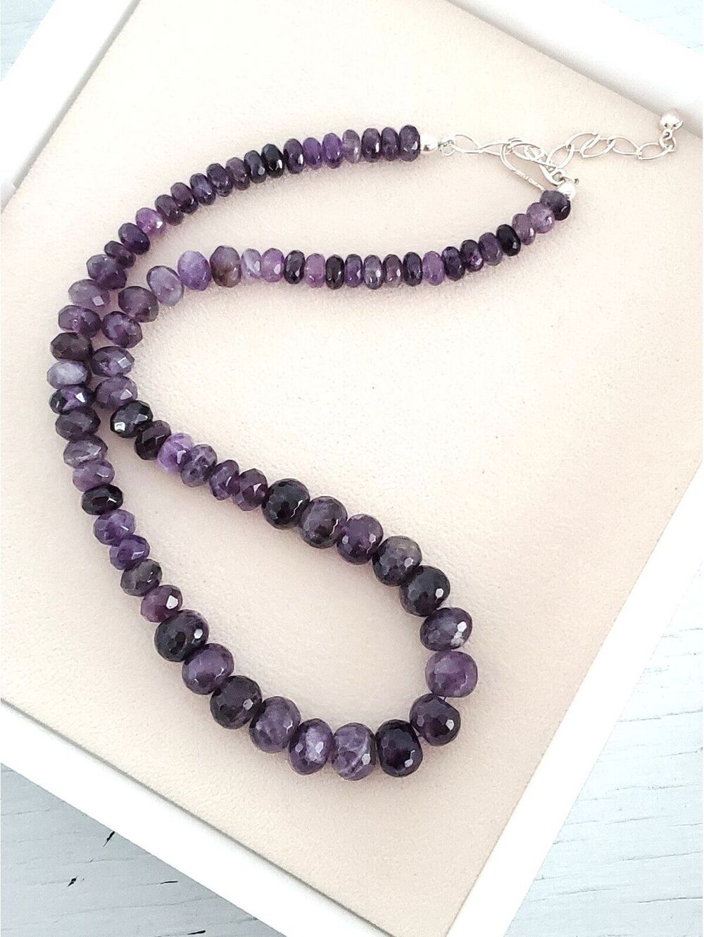Vintage Jay King Graduated Beaded Amethyst Necklace